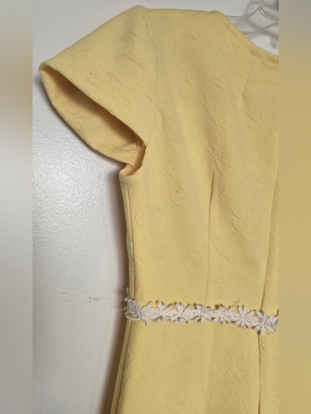 Vintage Hand made Daisy Embossed Maxi Dress - Picture 6 of 13